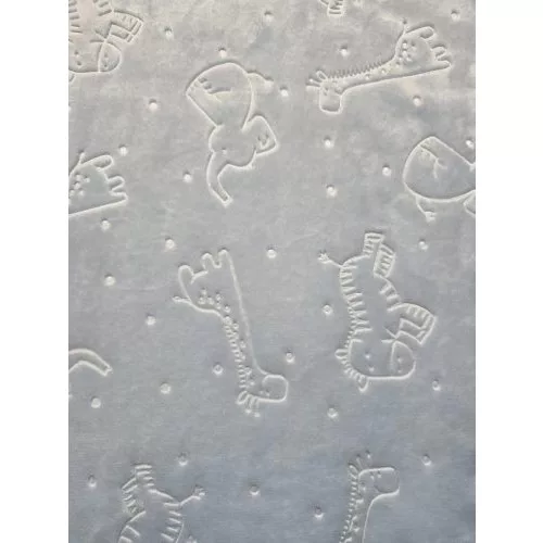 Wellsoft babatakaró 70×90 cm – kék állatmintás