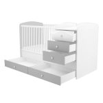 Timba Erik kombiágy maxi 5 fiókos ezüst-fehér