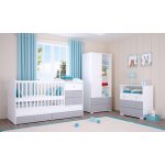 Timba Erik kombiágy maxi 5 fiókos ezüst-fehér