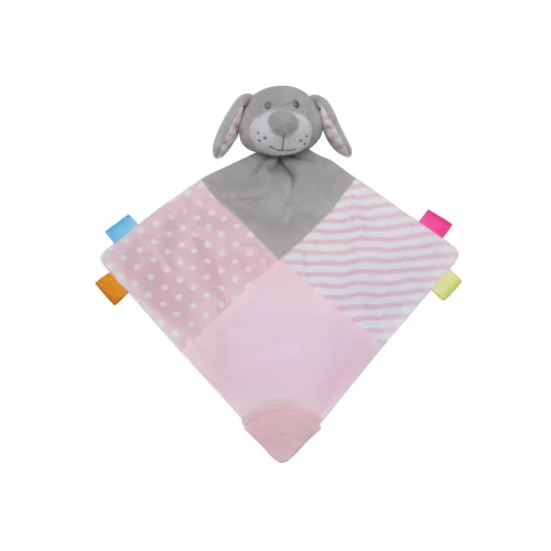 alvókendő rózsaszín kutya – puha baba alvókendő rágókával, megnyugtató alvótárs újszülött kortól