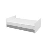 Timba Erik 70x140-es Átalakítható kiságy ágyneműtartóval Ezüst-Fehér