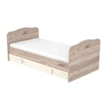 Timba 70x140 heverővé alakítható kiságy ágyneműtartóval krém-fűz