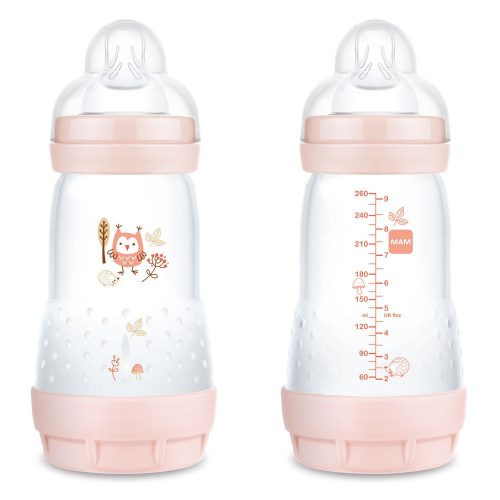 MAM Anti colic Matt Forest cumisüveg 260ml / rózsa