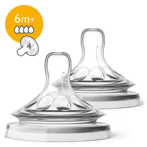 Avent etetőcumi Natural 2db 2 lyukú 1hó