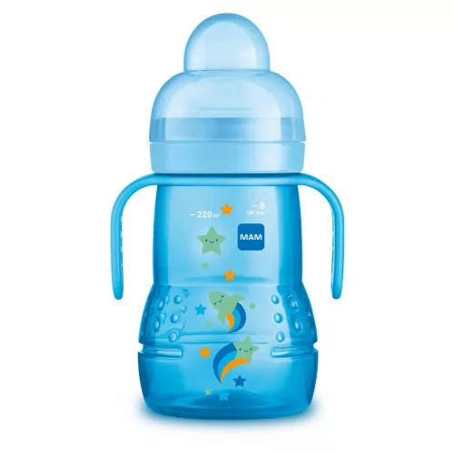 MAM Trainer+ tanulópohár 220 ml  4hó / kék 