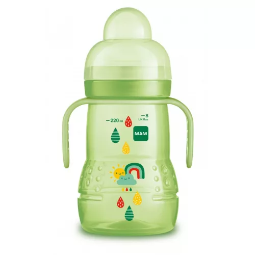 MAM Trainer+ tanulópohár 220 ml 4hó / zöld