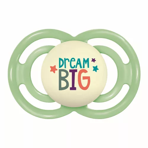 MAM játszócumi Perfect Night szilikon 6hó  zöld Dream Big 