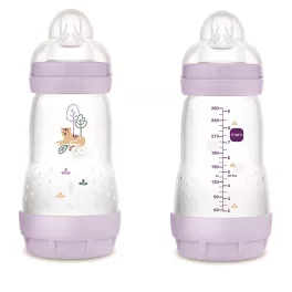 MAM Anti colic Matt Forest cumisüveg 260ml / Lila