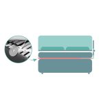 Fillikid leesésgátló - boxspring-ágyra is - Lara 150x60cm  szürke