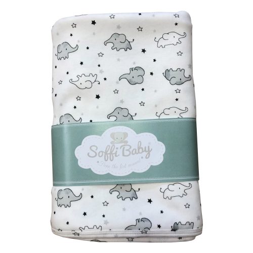 Soffi Baby takaró pamut dupla elefánt szürke 80x100cm