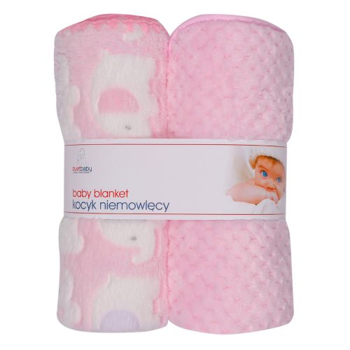 Duet Baby 3D CORA  Takaró 80x90  2 db-os / Rózsaszín