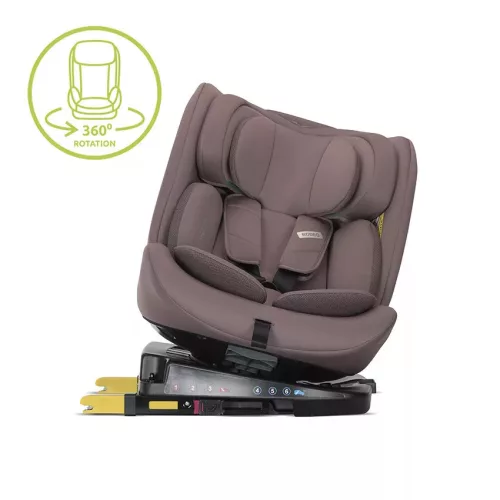 Lorelli Rodeo 360 Isofix autósülés 40–150 cm –Dark Pink  360°-ban forgatható Isofix autósülés újszülött kortól, akár 12 éves korig