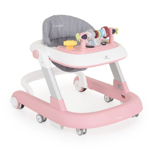 Cangaroo FIESTA bébikomp, 2in1 döntött járássegítővé alakítható PINK rózsaszín