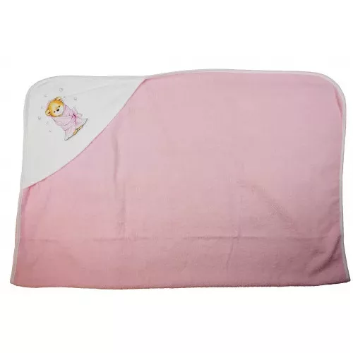 Moni Baba kapucnis törölköző 70x90 RÓZSA