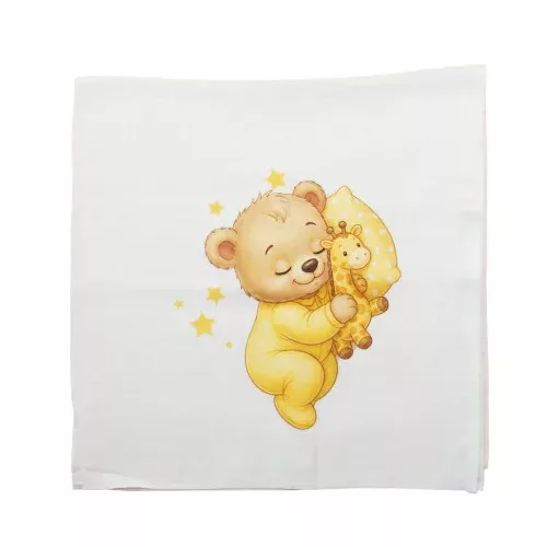 Moni Textil tetra pelenka 70x70 cm SÁRGA MACI