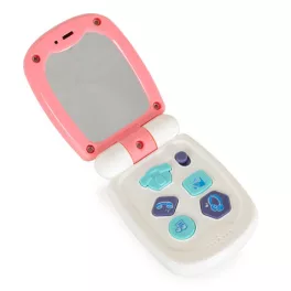   Moni TOYS műanyag baby kinyitható gombos telefon FEHÉR/PINK