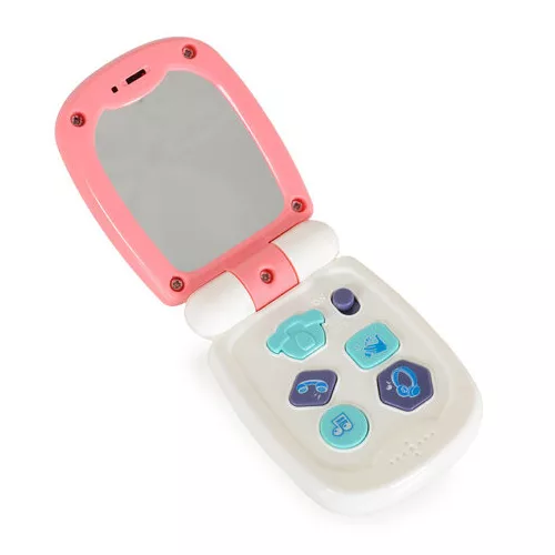 Moni TOYS műanyag baby kinyitható gombos telefon FEHÉR/PINK