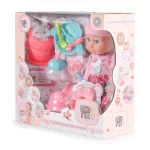 Moni Toys Baba 36 cmes pisilős baba szett pink