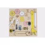 Moni Toys Montessori matatófal kicsi 30x30cm zsiráfos