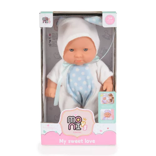 Moni Toys Baba 20 cm 6126 fehér/kék