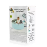 LABDAMEDENCE összecsukható 80cm + 90db 7cms labda MENTA/SZÜRKE