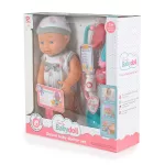 Tutu love Baba 31 cmes baba doktor szett, hanggal szürke