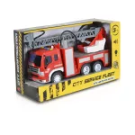 Moni Toys Kisautó tűzoltóautó létrás szerkocsi 1:16 piros