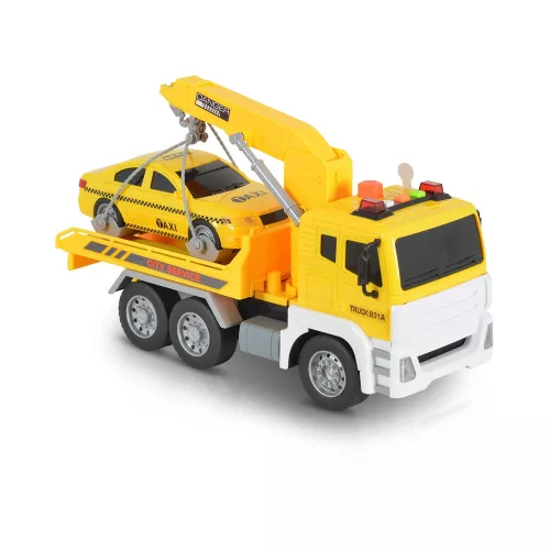 Moni Toys Kisautó autómentő 1:12 sárga