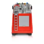 KISAUTÓ tűzoltóautó nagy létrás szerkocsi CITY 1:12 PIROS