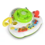 MŰANYAGJÁTÉK zenélő, világító kormány ZÖLD/FEHÉR