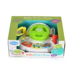 MŰANYAGJÁTÉK zenélő, világító kormány ZÖLD/FEHÉR