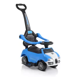 MONI Rider beülős autó tolókarral kék