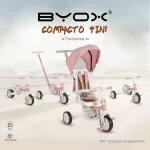 Moni COMPACTO ÚJ 3IN1 tricikli multifunkciós, futóbiciklivé alakítható PINK