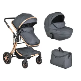   Polly 2 in1 babakocsi SZETT:sport+mózes+kistáska 107985 FEKETE