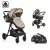 RIO babakocsi 2in1 lapra csukható 22 kg BÉZS/KHAKI