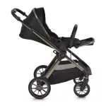 iCLICK Babakocsi 2in1 szett 22kg, aluminium váz, fordítható ülés, autom. csukható FEKETE