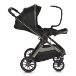 iCLICK Babakocsi 2in1 szett 22kg, aluminium váz, fordítható ülés, autom. csukható FEKETE