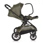 iCLICK Babakocsi 2in1 szett 22kg, aluminium váz, fordítható ülés, autom. csukható ZÖLD