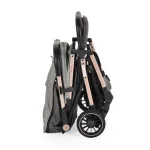 BERLIN PRÉMIUM utazó babakocsi, 1 gombbal csukható, 22kg SZÜRKE