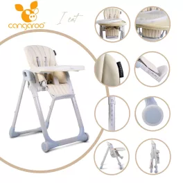 Cangaroo I Eat etetőszék 6-36 hóig 15 kg bézs