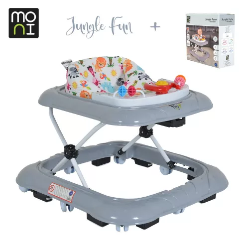 Moni JUNGLE FUN+ bébikomp, színes dobozban SZÜRKE