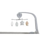 Cangaroo Indiana 2 szintes utazóágy tároló rekeszes szürke