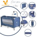 Cangaroo Once upon2 2 szint utazóágy zenélő forgó játékkal farmer