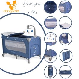   Cangaroo Once upon3 2 szintes utazóágy zenélő játékkal, pelenkázós farmer