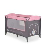 MONI Sleepy összecsukható luxus utazóágy 2 szint+pelenkázó+ játék pink