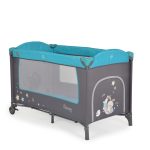 MONI Sleepy összecsukható luxus utazóágy 2 szint+pelenkázó+ játék türkiz
