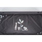 SAFARI utazóágy 1 szintes, zippes kibújóval, állatmintás TÜRKIZ/kék