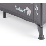 SAFARI utazóágy 1 szintes, zippes kibújóval, állatmintás TÜRKIZ/kék