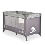 SAFARI utazóágy 1 szintes, zippes kibújóval, állatmintás GRAFIT