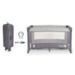 SAFARI utazóágy 1 szintes, zippes kibújóval, állatmintás GRAFIT